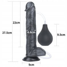 Lovetoy Černé Dildo Žilnaté Přísavka A 28 Cm