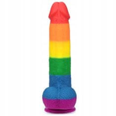 Lovetoy Dildo Duhové Ohebné S Přísavkou 22,5 Cm