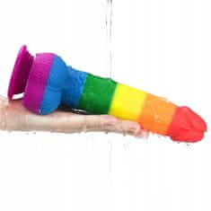 Lovetoy Dildo Duhové Ohebné S Přísavkou 22,5 Cm