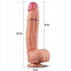 Lovetoy Silné Realistické Žilnaté Dildo Přísavka 30,5Cm