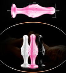 Lovetoy Skleněné Anální Dildo S Výstupky 3 Barvy 11,5 Cm