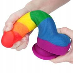 Lovetoy Duhové Ohebné Dildo S Přísavkou 20,5 Cm