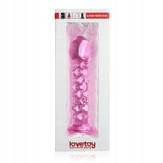 Lovetoy Skleněné Dildo S Výstupky V Růžové Barvě 17Cm