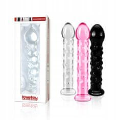 Lovetoy Skleněné Dildo S Výstupky V Růžové Barvě 17Cm