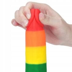 Lovetoy Dildo Duhové Ohebné Silikonové Přísavky 19,5Cm