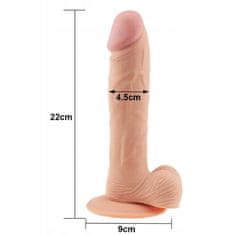 Lovetoy Výkonný Dildo Realistická Přísavka 22 Cm