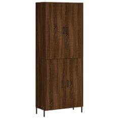 Vidaxl Skříň highboard hnědý dub 69,5 x 34 x 180 cm kompozitní dřevo