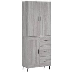 Vidaxl Skříň highboard šedá sonoma 69,5 x 34 x 180 cm kompozitní dřevo