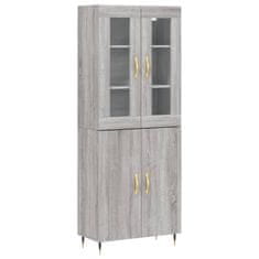 Vidaxl Skříň highboard šedá sonoma 69,5 x 34 x 180 cm kompozitní dřevo