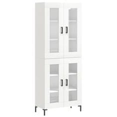 Vidaxl Skříň highboard lesklá bílá 69,5 x 34 x 180 cm kompozitní dřevo