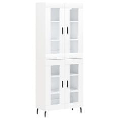 Vidaxl Skříň highboard bílá 69,5 x 34 x 180 cm kompozitní dřevo