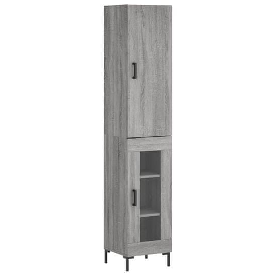 Vidaxl Skříň highboard šedá sonoma 34,5 x 34 x 180 cm kompozitní dřevo