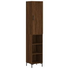 Vidaxl Skříň highboard hnědý dub 34,5 x 34 x 180 cm kompozitní dřevo