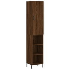 Vidaxl Skříň highboard hnědý dub 34,5 x 34 x 180 cm kompozitní dřevo