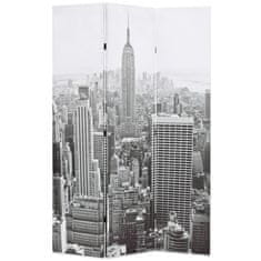 Vidaxl Skládací paraván 120 x 170 cm New York by Day černobílý