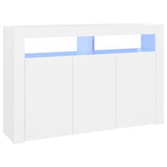 Vidaxl Příborník s LED osvětlením bílý 115,5 x 30 x 75 cm