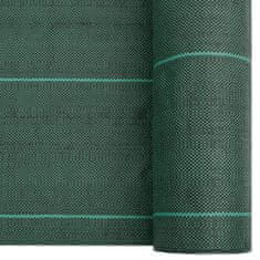Vidaxl Mulčovací textilie zelená 1,5 x 200 m PP