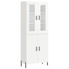 Vidaxl Skříň highboard lesklá bílá 69,5 x 34 x 180 cm kompozitní dřevo