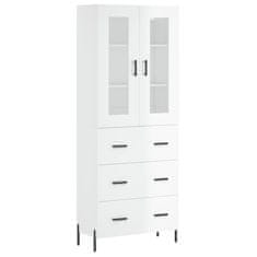 Vidaxl Skříň highboard lesklá bílá 69,5 x 34 x 180 cm kompozitní dřevo