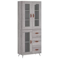 Vidaxl Skříň highboard šedá sonoma 69,5 x 34 x 180 cm kompozitní dřevo