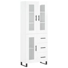 Vidaxl Skříň highboard lesklá bílá 69,5 x 34 x 180 cm kompozitní dřevo