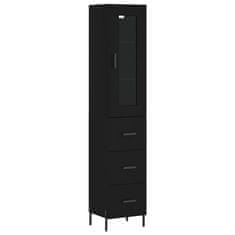 Vidaxl Skříň highboard černá 34,5 x 34 x 180 cm kompozitní dřevo