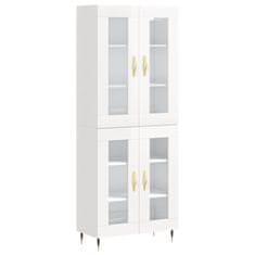 Vidaxl Skříň highboard lesklá bílá 69,5 x 34 x 180 cm kompozitní dřevo