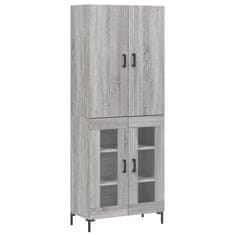 Vidaxl Skříň highboard šedá sonoma 69,5 x 34 x 180 cm kompozitní dřevo