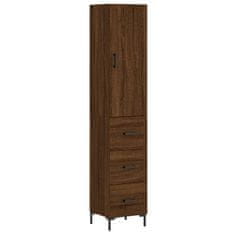 Vidaxl Skříň highboard hnědý dub 34,5 x 34 x 180 cm kompozitní dřevo