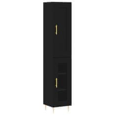 Vidaxl Skříň highboard černá 34,5 x 34 x 180 cm kompozitní dřevo