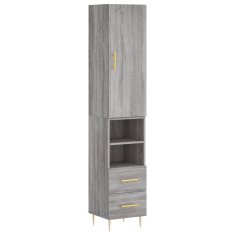 Vidaxl Skříň highboard šedá sonoma 34,5 x 34 x 180 cm kompozitní dřevo