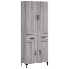 Vidaxl Skříň highboard šedá sonoma 69,5 x 34 x 180 cm kompozitní dřevo