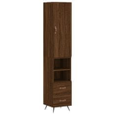 Vidaxl Skříň highboard hnědý dub 34,5 x 34 x 180 cm kompozitní dřevo