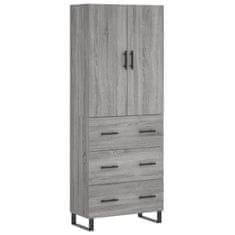 Vidaxl Skříň highboard šedá sonoma 69,5 x 34 x 180 cm kompozitní dřevo