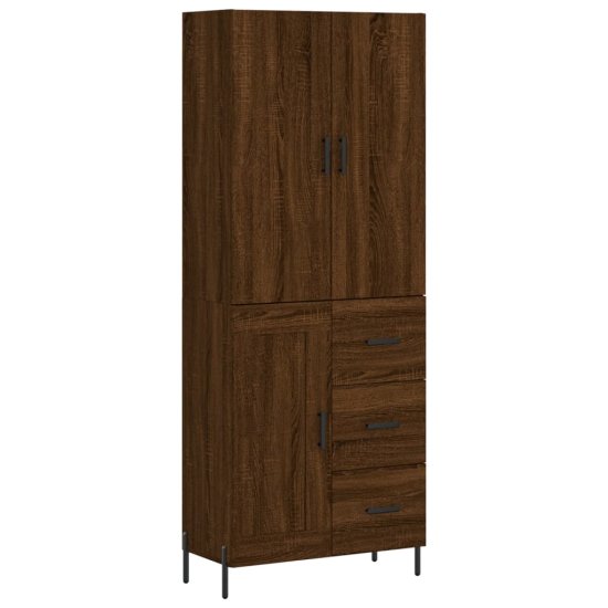 Vidaxl Skříň highboard hnědý dub 69,5 x 34 x 180 cm kompozitní dřevo