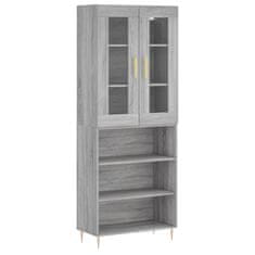 Vidaxl Skříň highboard šedá sonoma 69,5 x 34 x 180 cm kompozitní dřevo