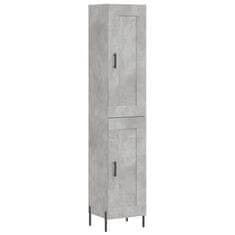 Vidaxl Skříň highboard betonově šedá 34,5x34x180 cm kompozitní dřevo