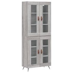 Vidaxl Skříň highboard šedá sonoma 69,5 x 34 x 180 cm kompozitní dřevo