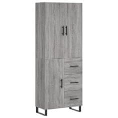 Vidaxl Skříň highboard šedá sonoma 69,5 x 34 x 180 cm kompozitní dřevo