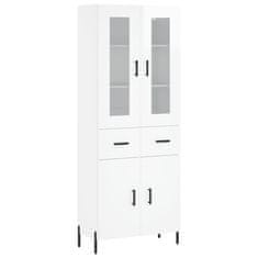 Vidaxl Skříň highboard lesklá bílá 69,5 x 34 x 180 cm kompozitní dřevo