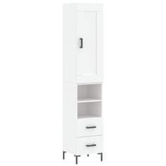 Vidaxl Skříň highboard bílá 34,5 x 34 x 180 cm kompozitní dřevo