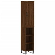 Vidaxl Skříň highboard hnědý dub 34,5 x 34 x 180 cm kompozitní dřevo