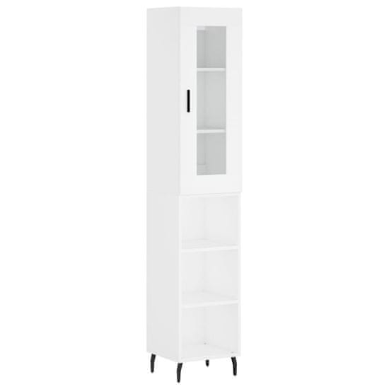 Vidaxl Skříň highboard bílá 34,5 x 34 x 180 cm kompozitní dřevo