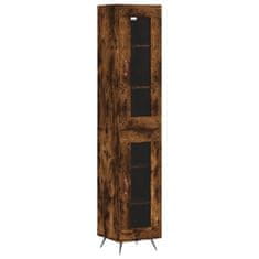 Vidaxl Skříň highboard kouřový dub 34,5 x 34 x 180 cm kompozitní dřevo