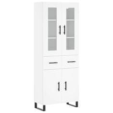 Vidaxl Skříň highboard bílá 69,5 x 34 x 180 cm kompozitní dřevo