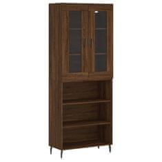 Vidaxl Skříň highboard hnědý dub 69,5 x 34 x 180 cm kompozitní dřevo