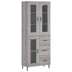 Vidaxl Skříň highboard šedá sonoma 69,5 x 34 x 180 cm kompozitní dřevo