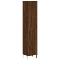 Vidaxl Skříň highboard hnědý dub 34,5 x 34 x 180 cm kompozitní dřevo