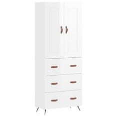 Vidaxl Skříň highboard lesklá bílá 69,5 x 34 x 180 cm kompozitní dřevo