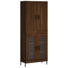 Vidaxl Skříň highboard hnědý dub 69,5 x 34 x 180 cm kompozitní dřevo